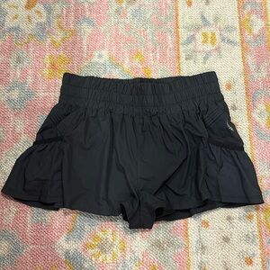 Free People FP Movement Get Your Flirt On Shorts Black Size S EUC
